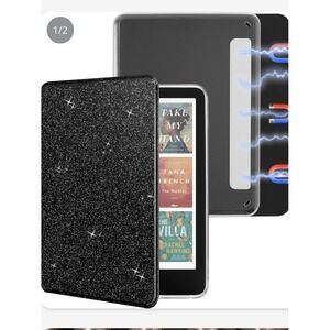 SESENSE Glitter Black Magnetic Case for 7in ‎ Kindle 12th 2024 Signature Edition